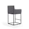 Manhattan Comfort Ambassador Counter Stool in Grey and Black (Set of 3) 3-CS010-GY - alternate 4
